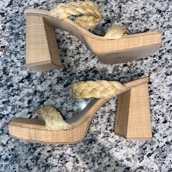 NWOT Dolce Vita Raffia Heels Size 8.5 - Picture 6 of 8